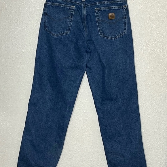 Carhartt Relaxed Fit Plaid Lined Flannel Jeans Sz 34 X 30 - Picture 4 of 7